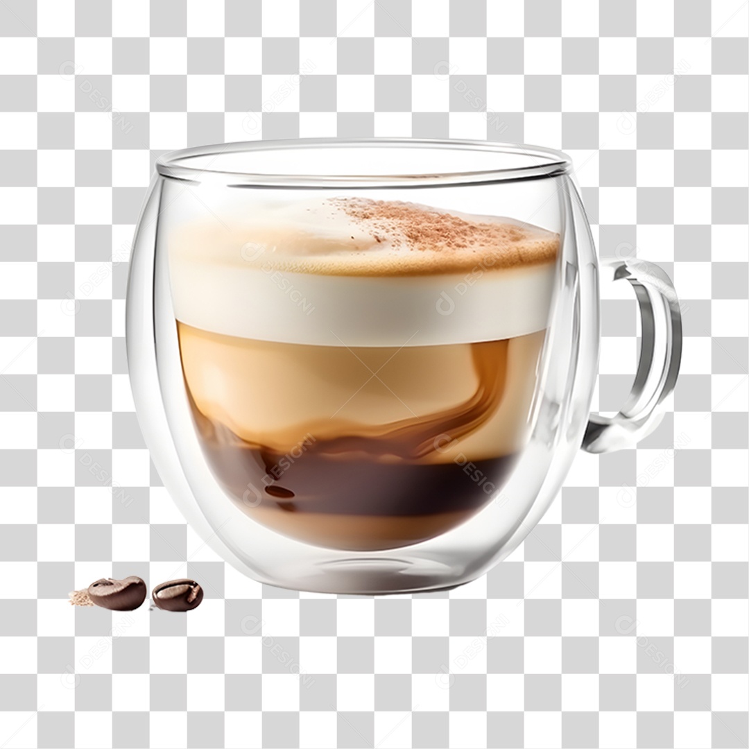 Copo de capuccino bebida PNG Transparente