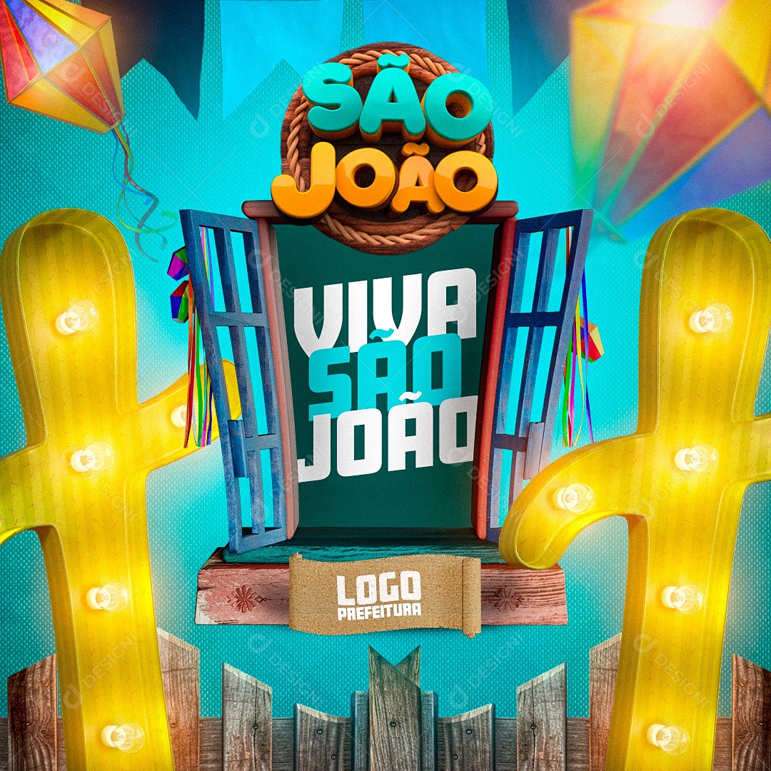Viva São João Social Media PSD Editável