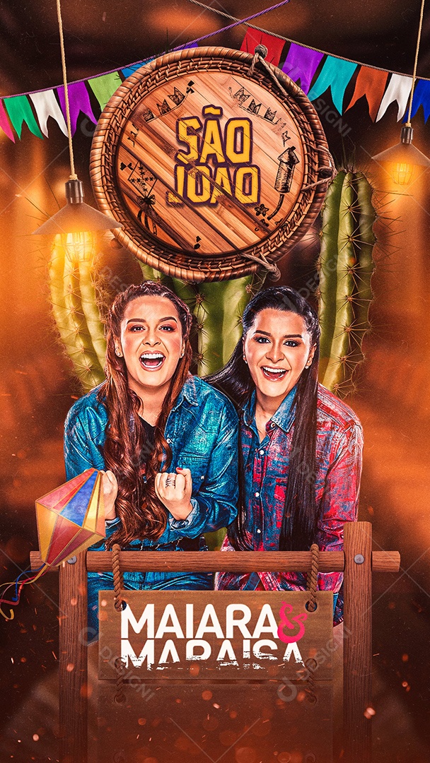 Story São João Flyer Maiara & Maraisa Social Media PSD Editável