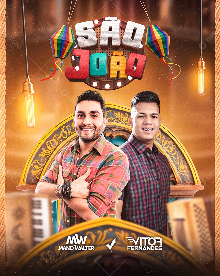 São João Flyer Mano Walter Vitor Fernandes Social Media PSD Editável