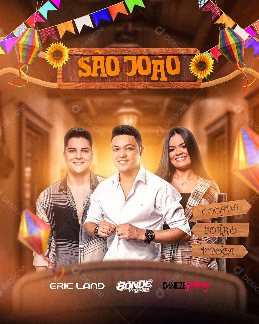 São João Flyer Festival Social Media PSD Editável