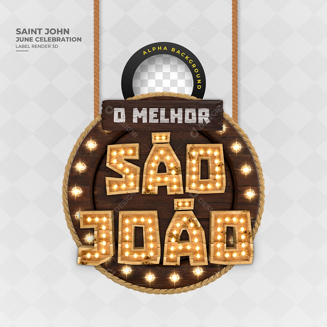 Elemento 3D O Melhor São João Para Composição PSD
