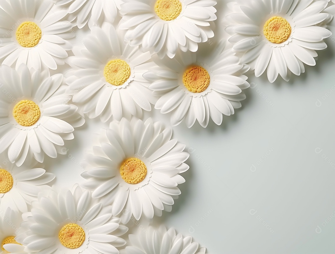 Fundo de flores brancas