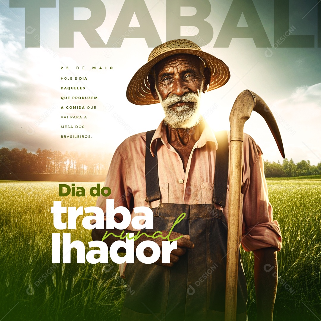 Dia Do Trabalhador Rural Produzem Comida Social Media PSD Editável