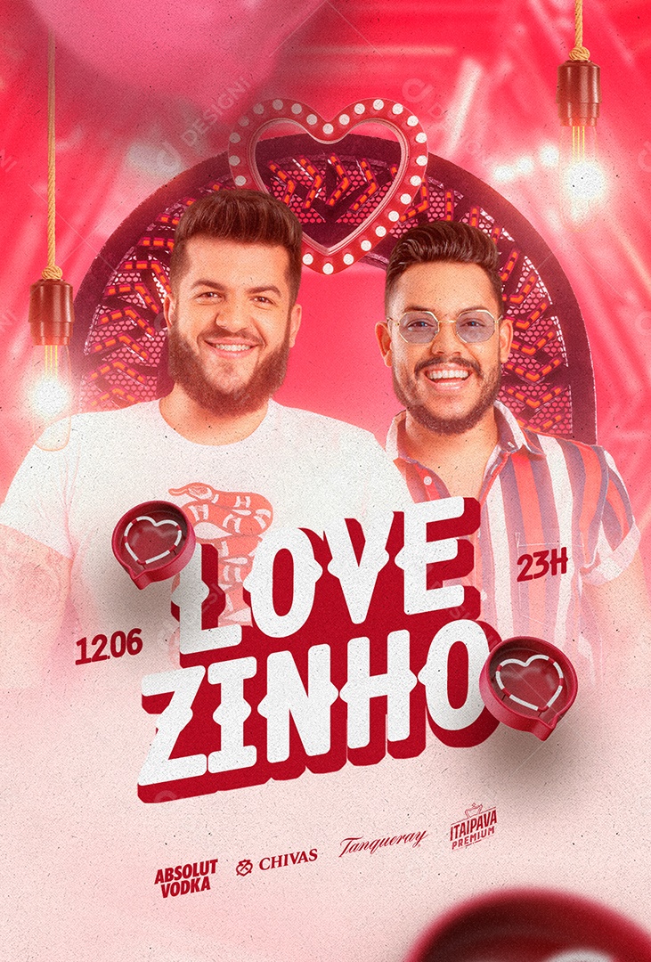 Love Zinho Flyer Ícaro & Gilmar Dia Dos Namorados Social Media PSD Editável