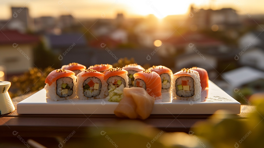 Prato De Sushi Comida Japonesa