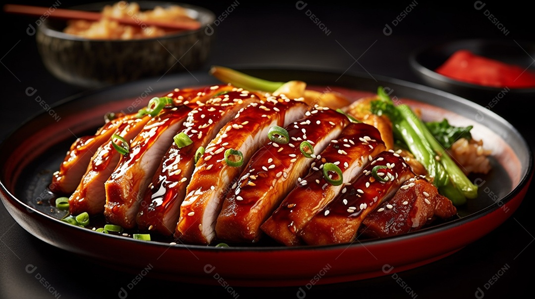 Prato de comida sobre uma mesa de restaurante