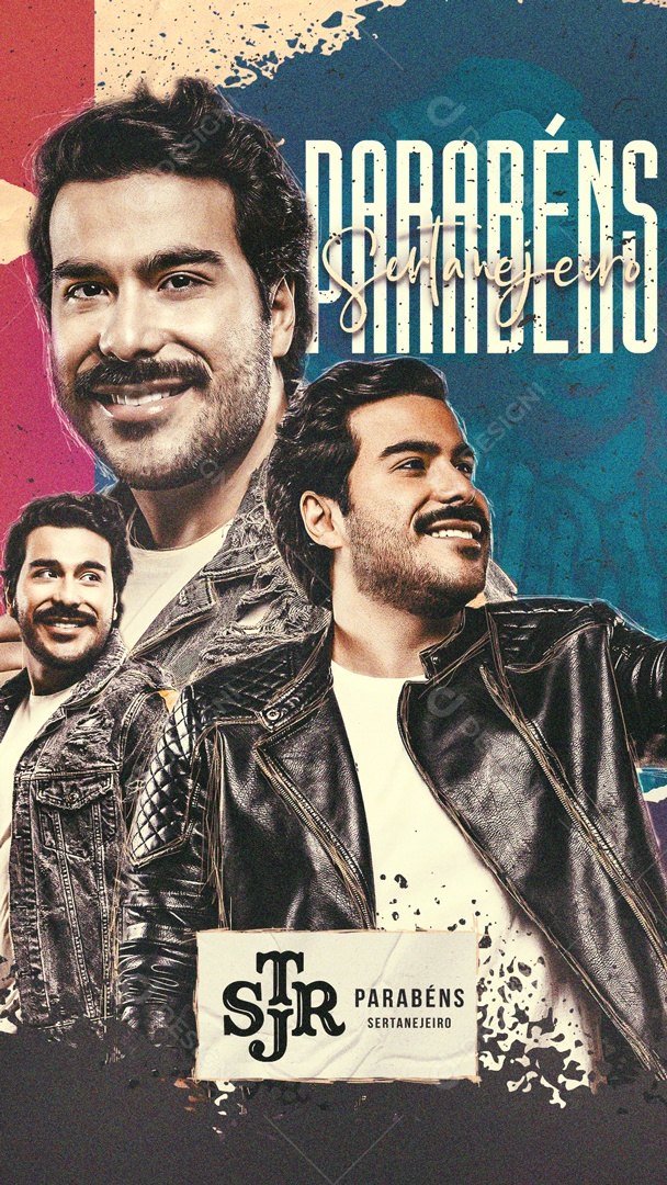 Social Media Flyer Story Parabéns Sertanejo PSD Editável