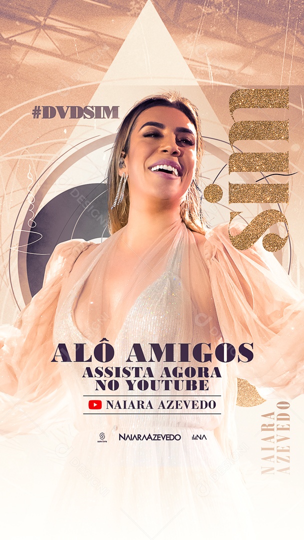 Social Media Flyer Story Nayara Azevedo Youtube PSD Editável