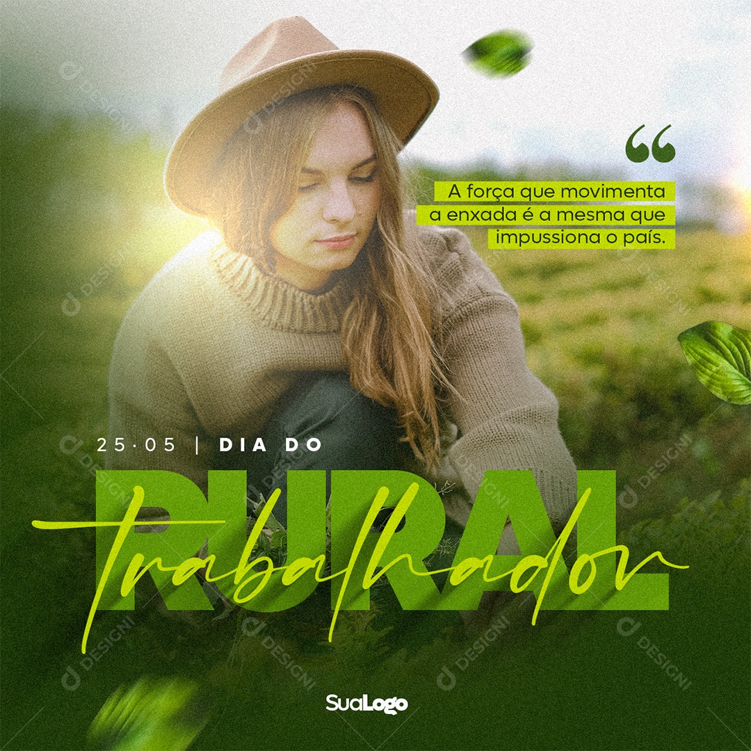 Dia do Trabalhado Rural 25 de Maio Social Media PSD Editável