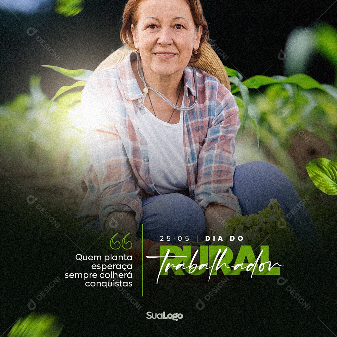 Dia do Trabalhado Rural 25 de Maio Social Media PSD Editável