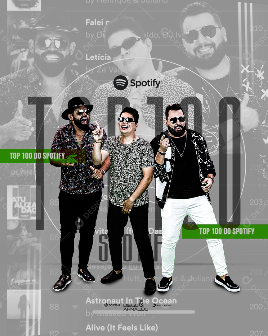 Feed Flyer Cantores Social Media PSD Editável