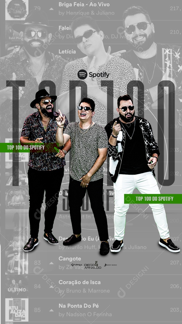 Story Flyer Cantores Social Media PSD Editável