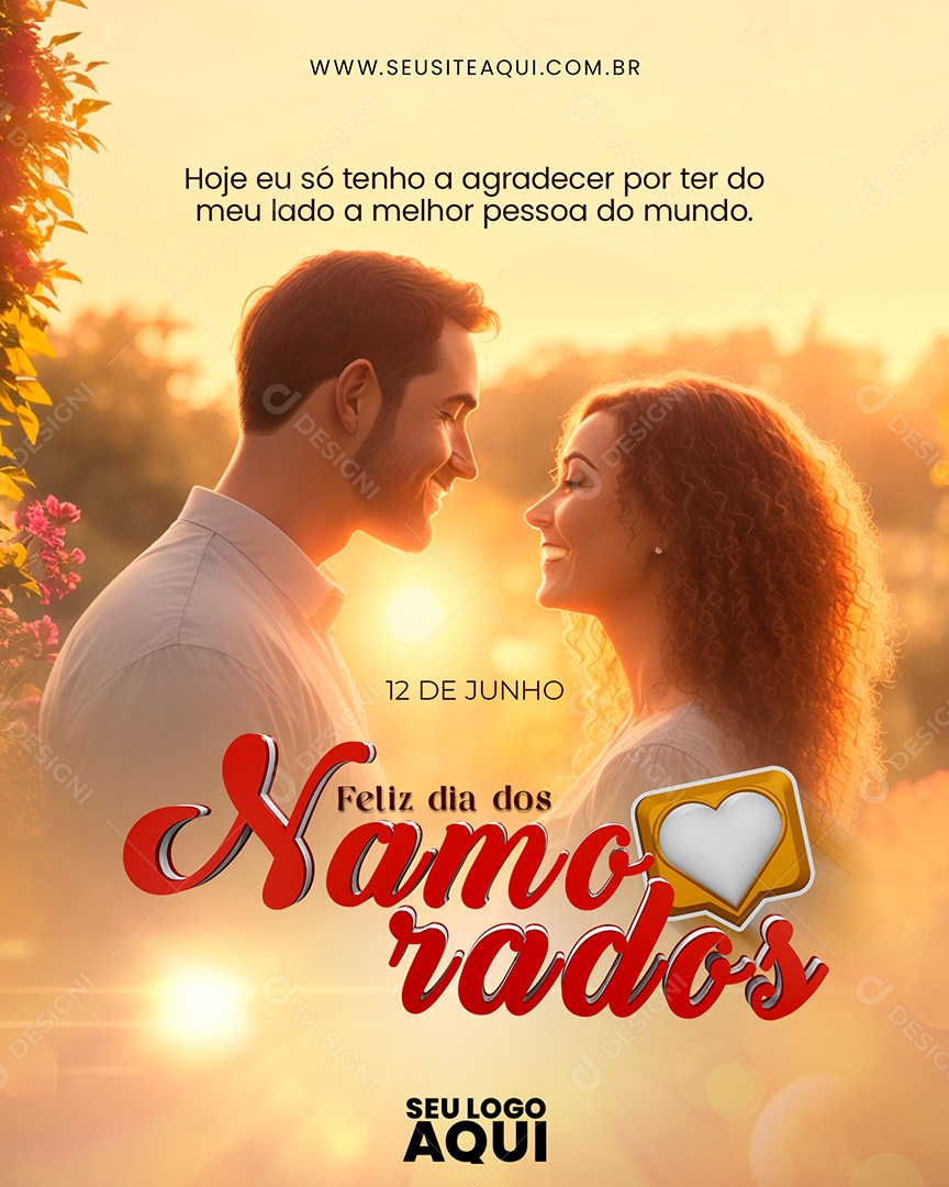 Feliz Dia Dos Namorados 12 de Junho Social Media PSD Editável