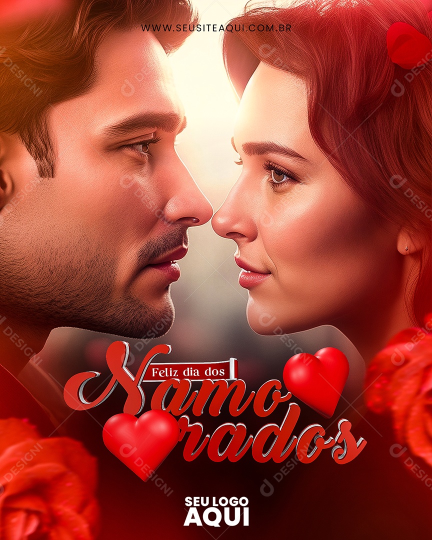 Feliz Dia Dos Namorados 12 de Junho Social Media PSD Editável