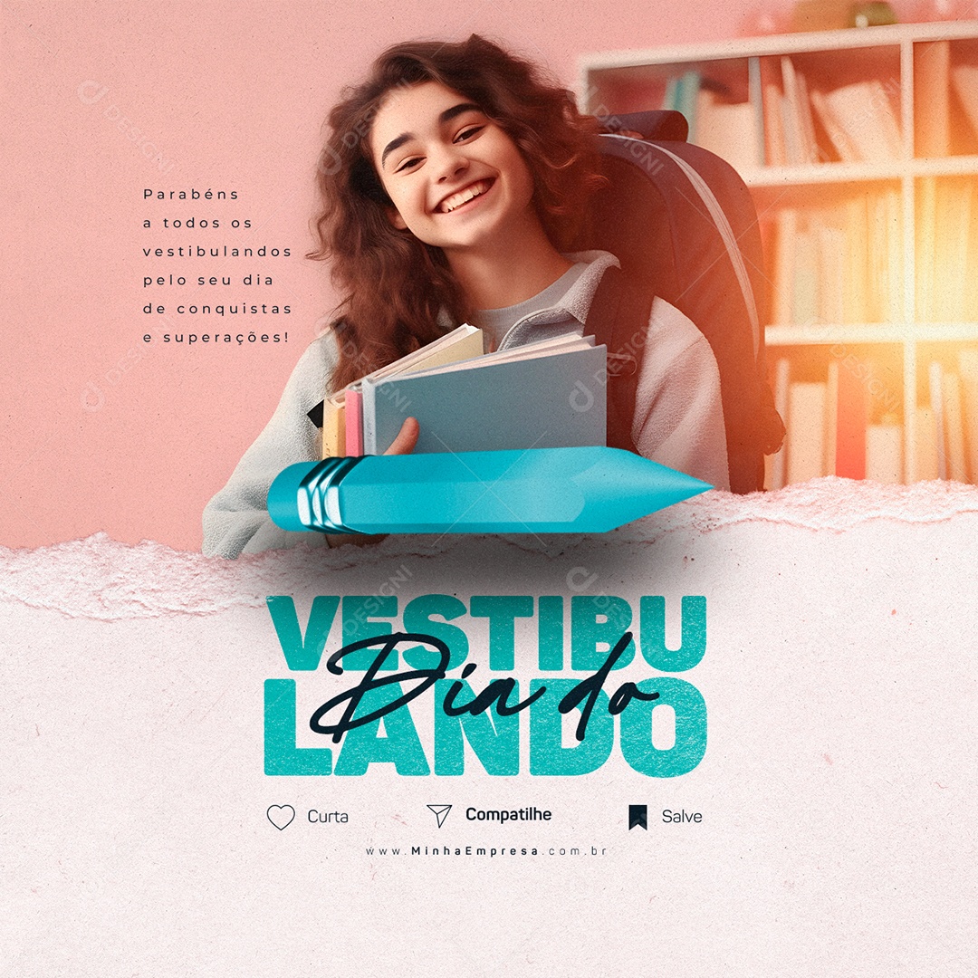 Parabéns A Todos Dia Do Vestibulando 24 De Maio Social Media PSD Editável