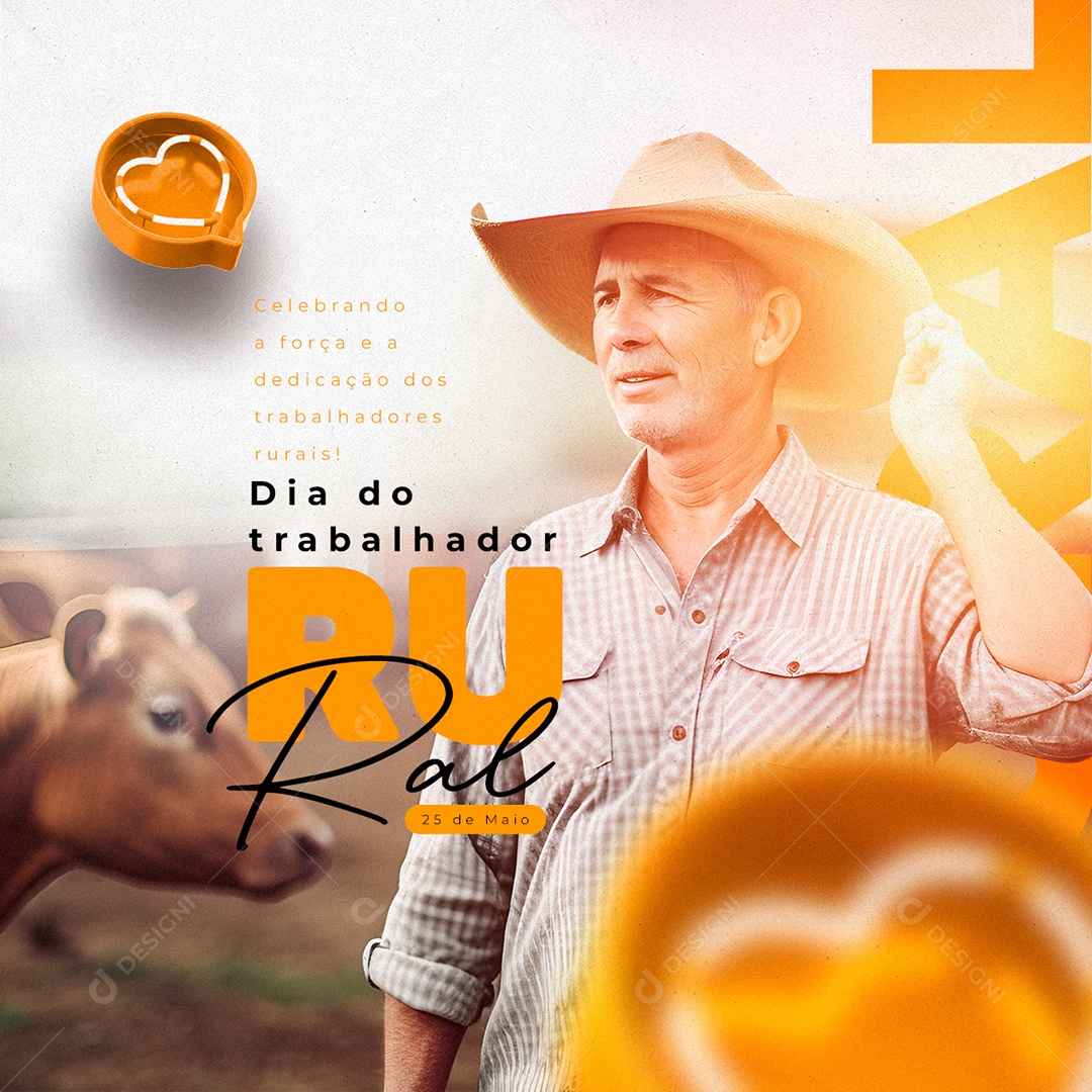 Celebrando A Força e a Dedicação Dia Do Trabalhador Rural Social Media PSD Editável