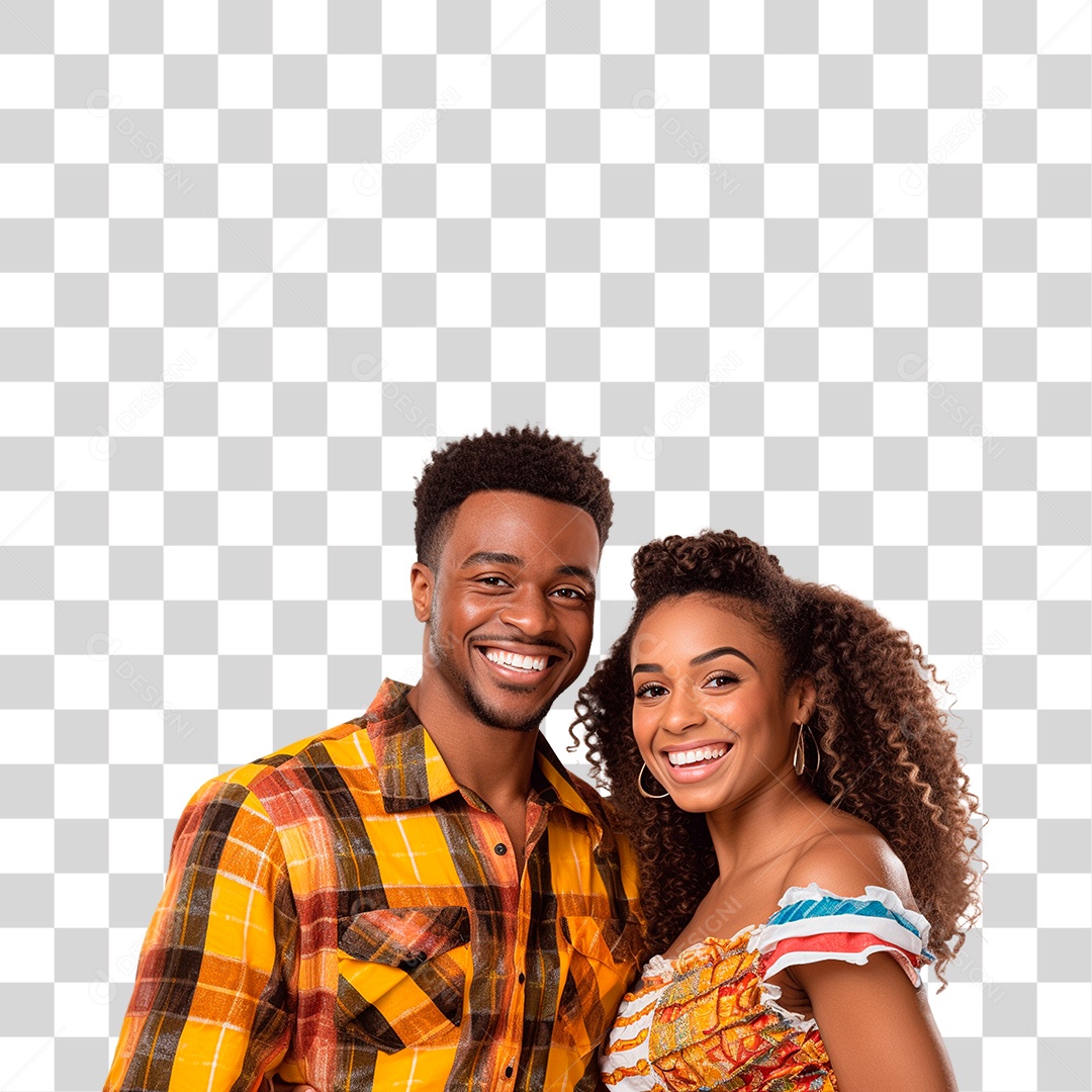 Casal Vestidos Para o São João PNG Transparente