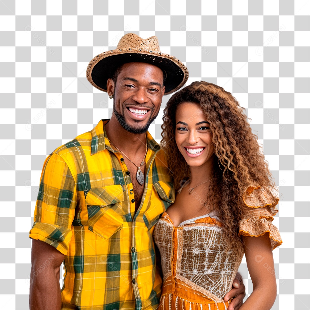 Casal Vestidos Para o São João PNG Transparente