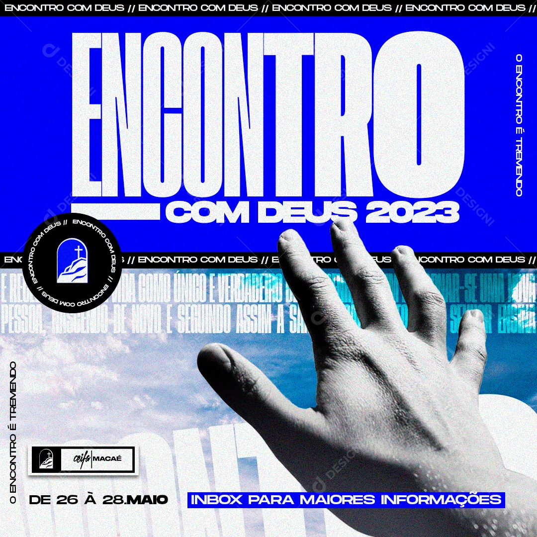 Encontro Com Deus 2023 Social Media PSD Editável