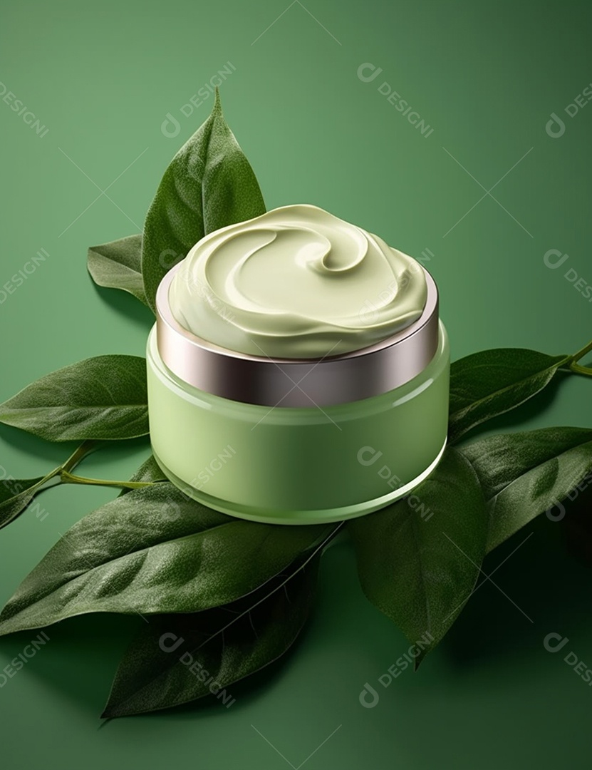 Cenário de exibição para maquiagem