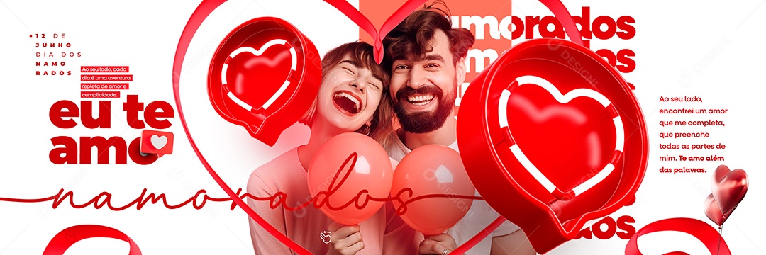 Social Media Dia Dos Namorados 12 De Junho Carrossel PSD Editável