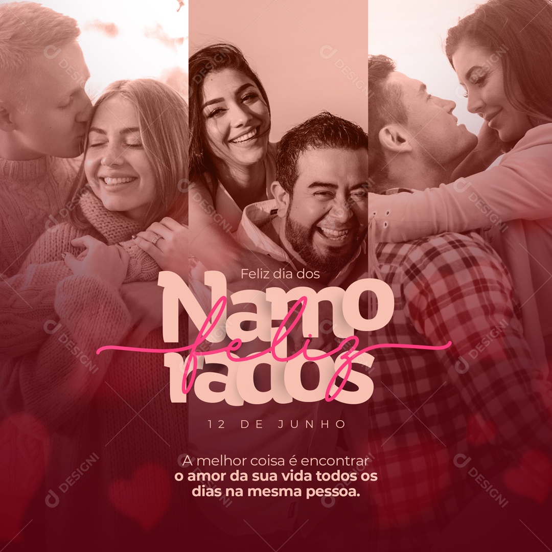 Feliz Dia Dos Namorados 12 de Junho Social Media PSD Editável