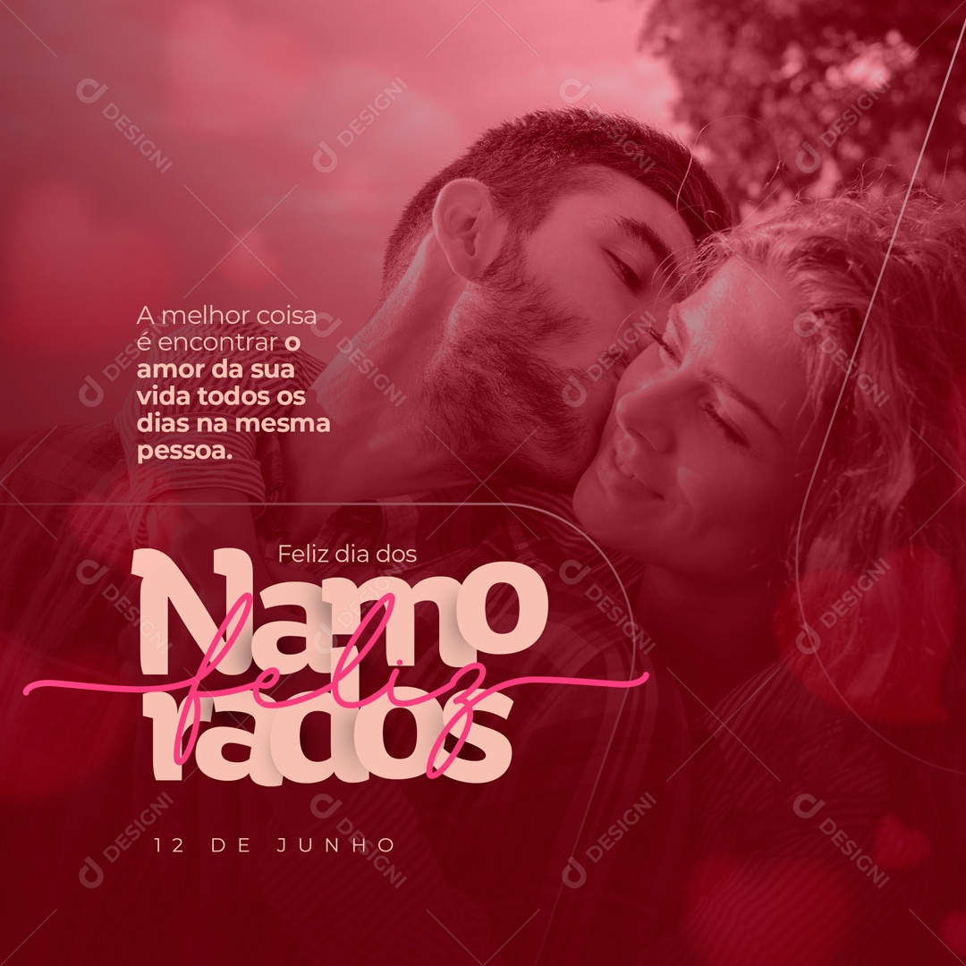Feliz Dia Dos Namorados 12 de Junho Social Media PSD Editável