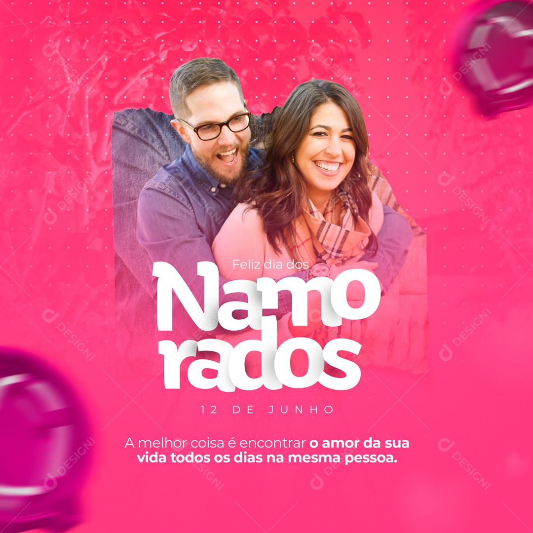 Feliz Dia Dos Namorados 12 de Junho Social Media PSD Editável