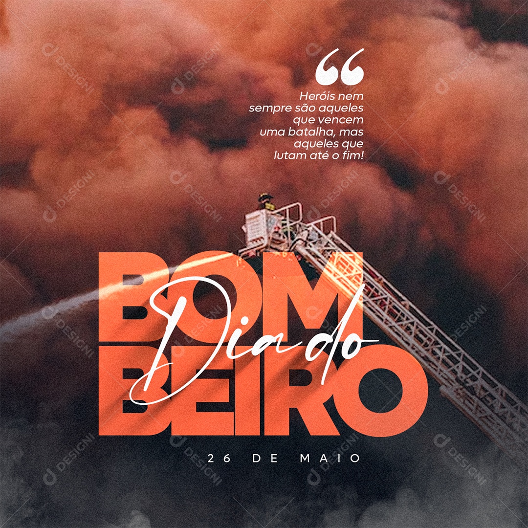 Dia do Bombeiro 26 de Maio Social Media PSD Editável