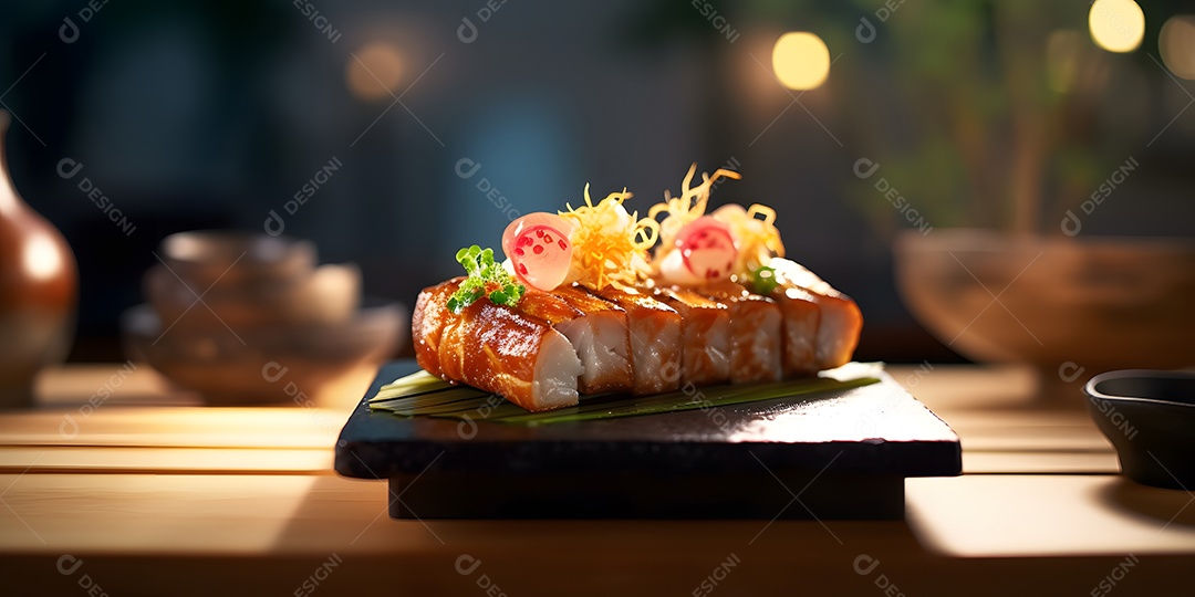 Deliciosa refeição de comida japonesa