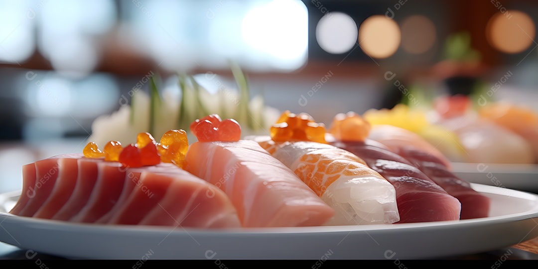 Deliciosa refeição de comida japonesa