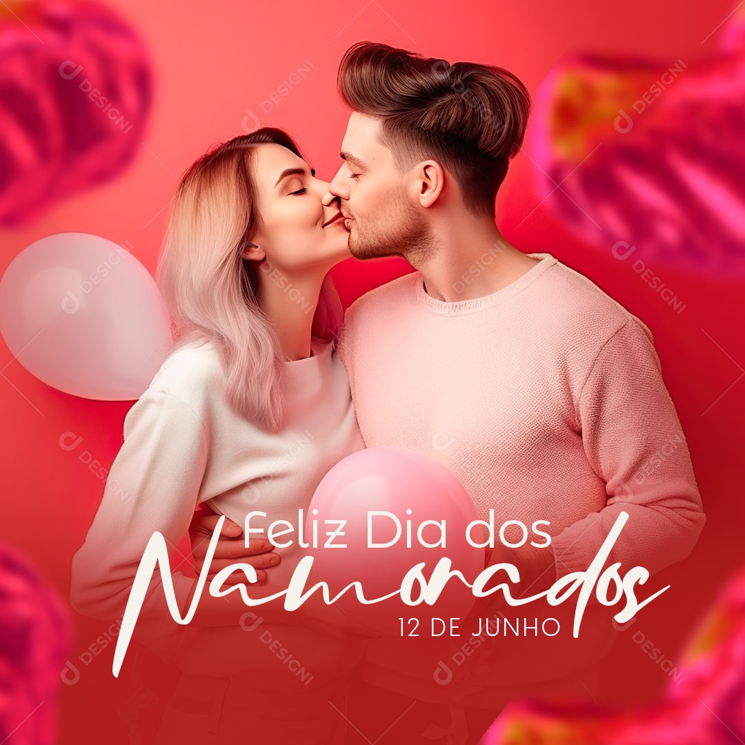 Feliz Dia Dos Namorados 12 de Junho Social Media PSD Editável