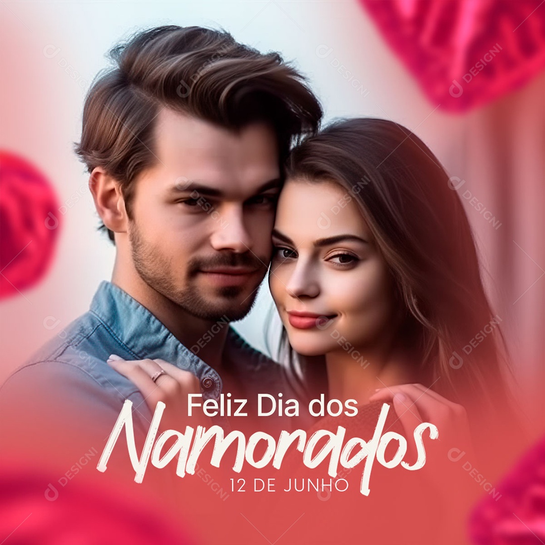 Feliz Dia Dos Namorados 12 de Junho Social Media PSD Editável