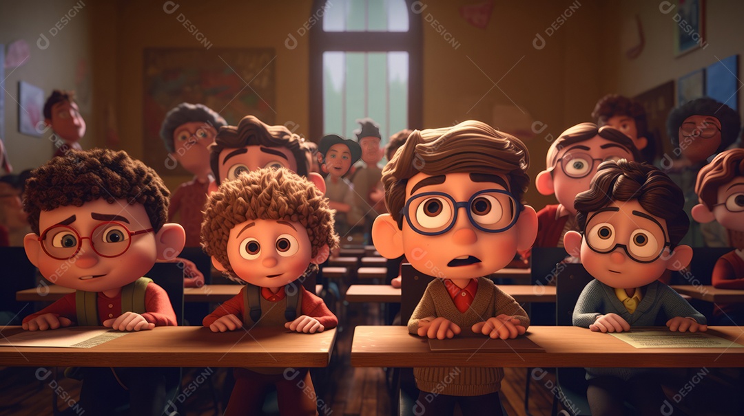 Dia das Crianças, o alvorecer dos direitos das crianças Cartoon 3D 11 de junho IA generativa.