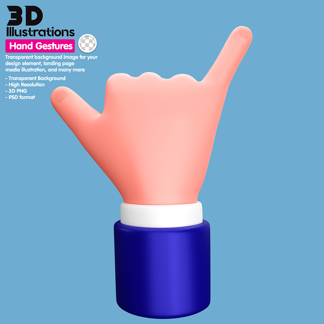 Gesto De Mãos Elemento 3D Para Composição PSD