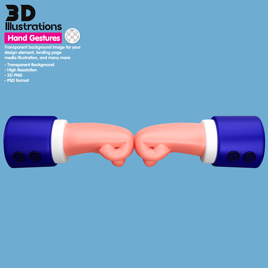 Gesto De Mãos Elemento 3D Para Composição PSD