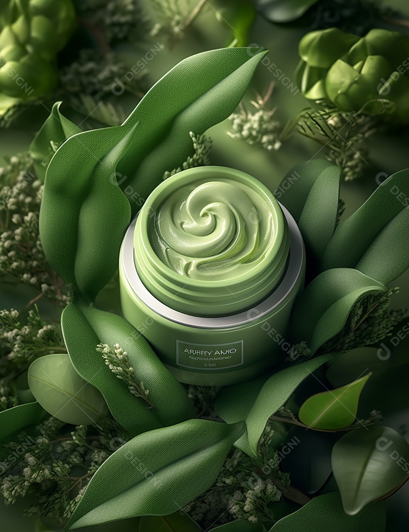 Cenário de exibição para maquiagem