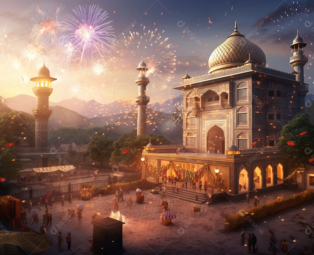 Ano novo islâmico Detalhe de alta qualidade