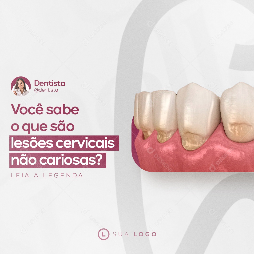 Você Sabe o Que São Lesões Cervicais Social Media PSD Editável