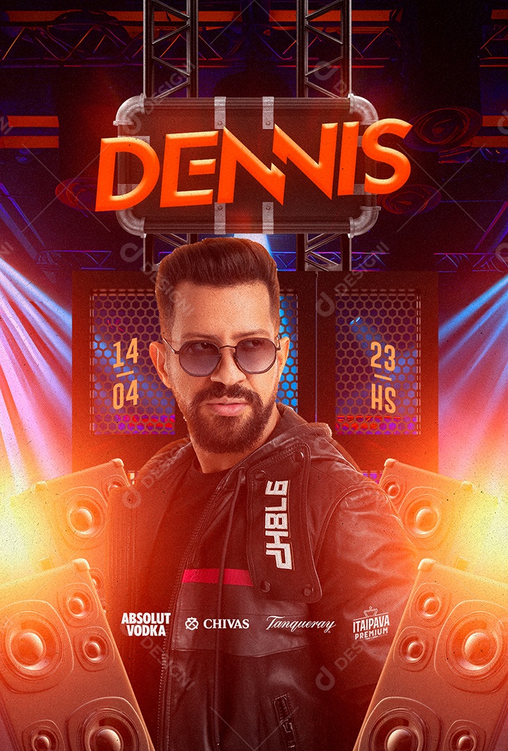 Dennis Show Flyer Dennis DJ Social Media PSD Editável