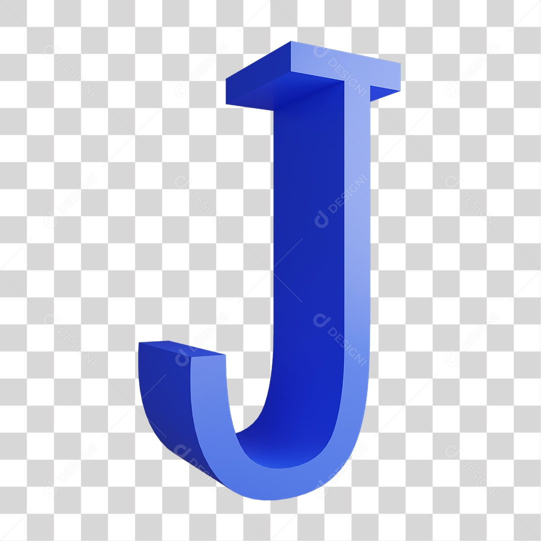 Blue Letter J PNG Transparent Alphabet