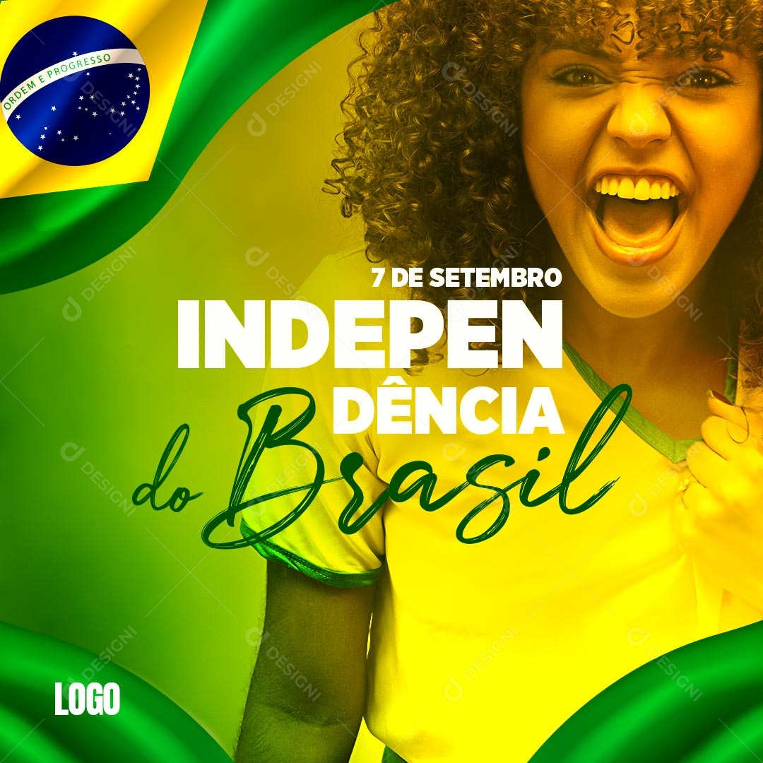 07 de Setembro Independência do Brasil Social Media PSD Editável