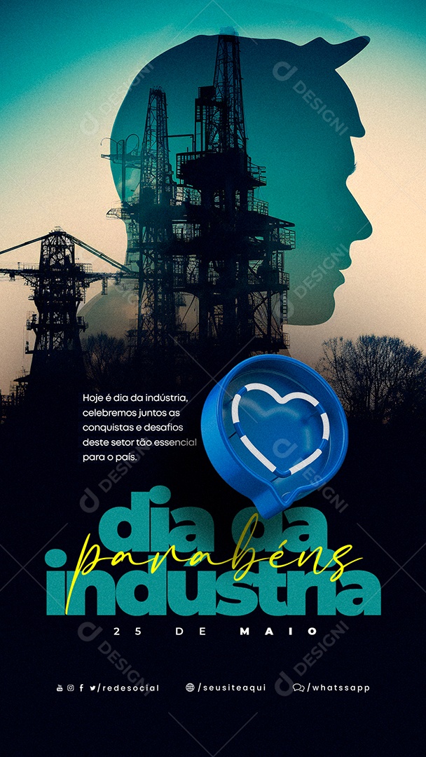 Story Celebremos Juntos As Conquistas e Desafios Dia Da Indústria Social Media PSD Editável