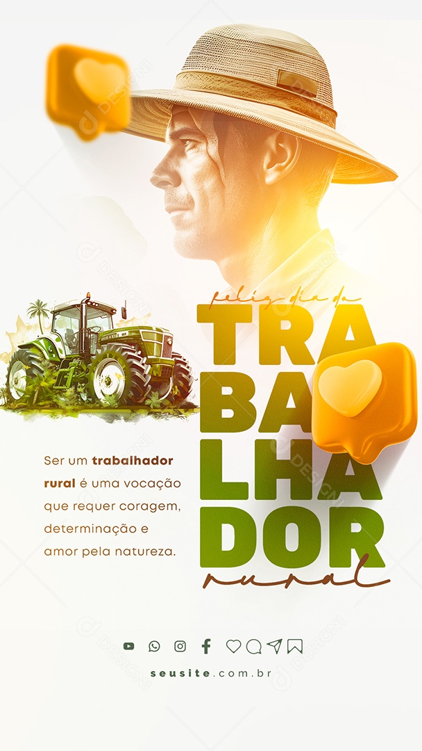 Story Feliz Dia Do Trabalhador Rural 25 De Maio Social Media PSD Editável