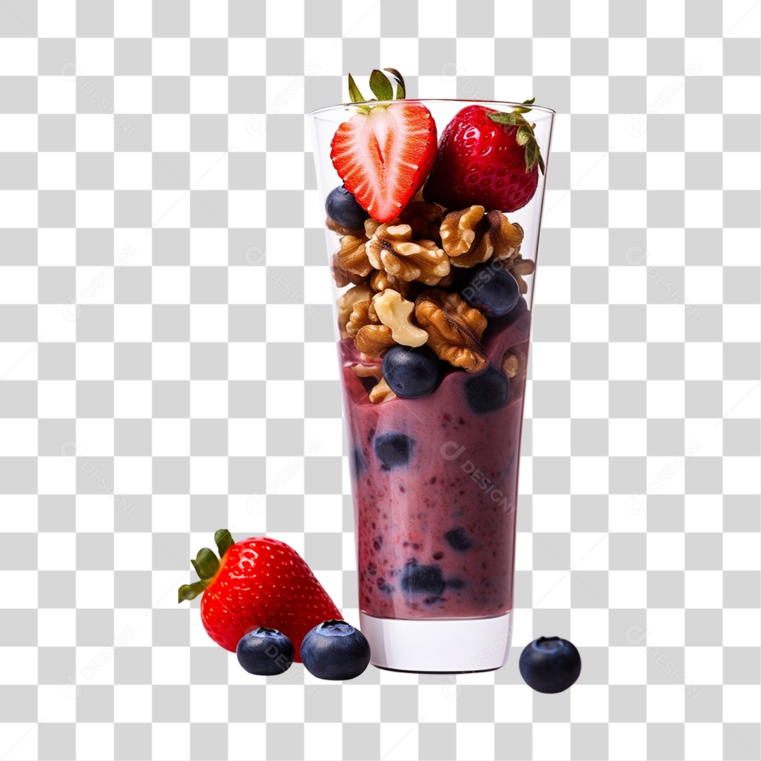 Açaí delicioso sobre uma tigela PNG Transparente