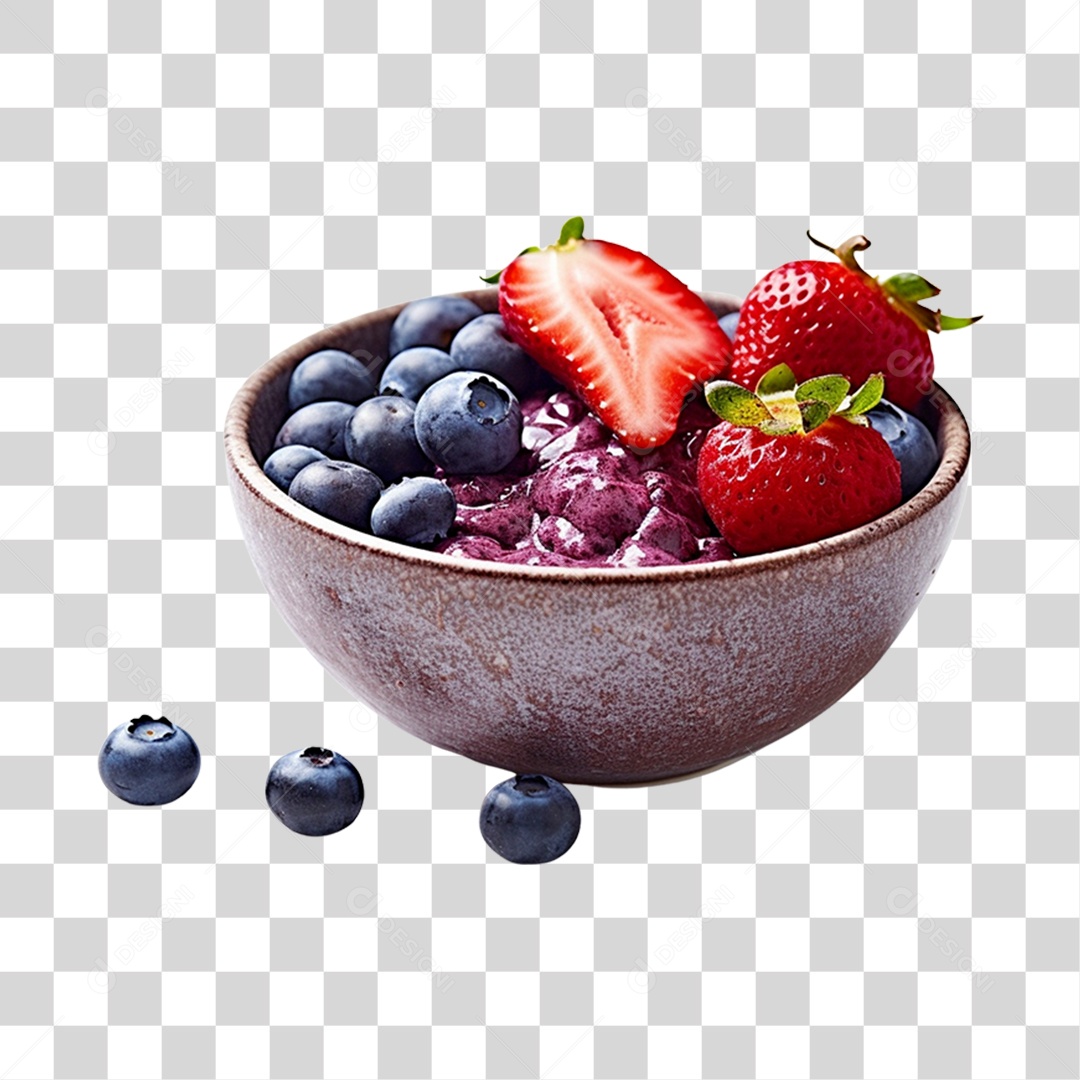 Açaí delicioso sobre uma tigela PNG Transparente