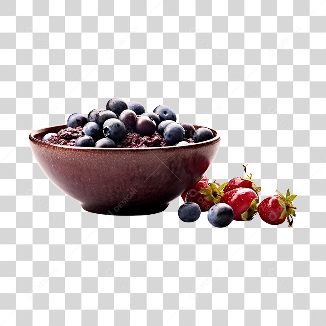 Açaí delicioso sobre uma tigela PNG Transparente