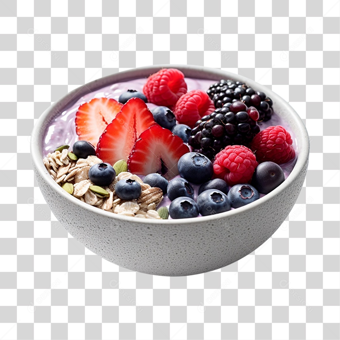 Açaí delicioso sobre uma tigela PNG Transparente