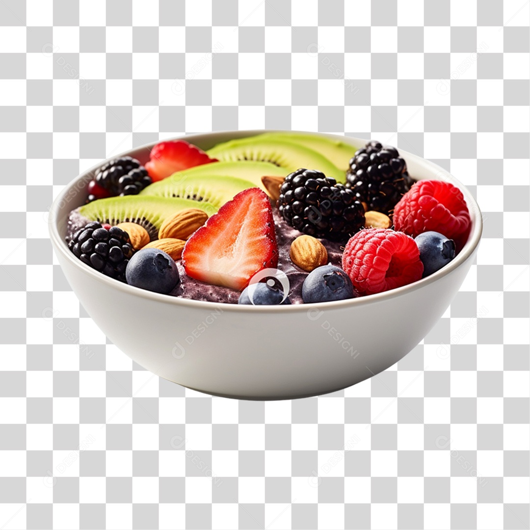 Açaí delicioso sobre uma tigela PNG Transparente
